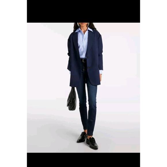 7 For All Mankind Jeans Womens 12 ( 22 x 26 ) Dark Blue Skinny Pants - Picture 3 of 13